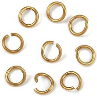 Anneaux Brisés Ouverts en Acier Inoxydable 304, Dorés, 5x0.8mm — Accessoires pour bijoux