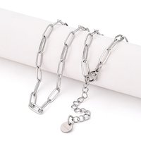 Collier en chaîne Paperclip en acier inoxydable 304, 17,72 pouces — Collier pendentif