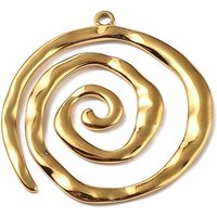 Pendentif Vortex en Acier Inoxydable 304, Doré, 42x41x2mm — Breloques et pendentifs