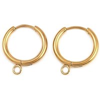 Trouvailles de Boucles d'Oreilles en Acier Inoxydable 304, Plaqué Or 18K — Accessoires pour bijoux