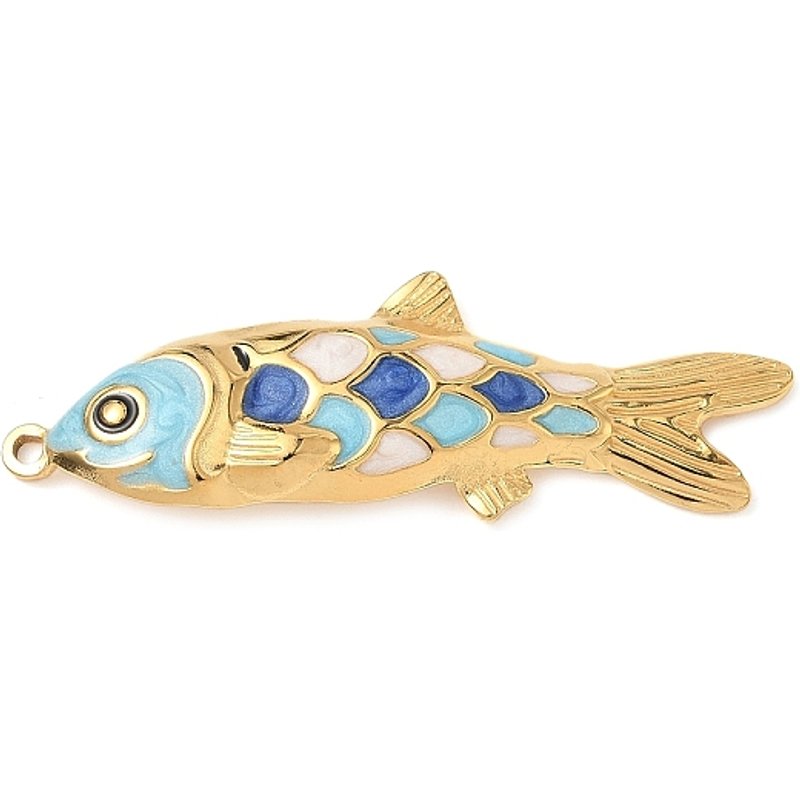Charms de Poisson en Acier Inoxydable 304 avec Plaquage en Or 18K — Breloques et pendentifs