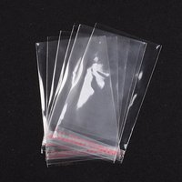Sacs en Cellophane pour Présentation de Bijoux, 14x8cm, Épaisseur 0.035mm