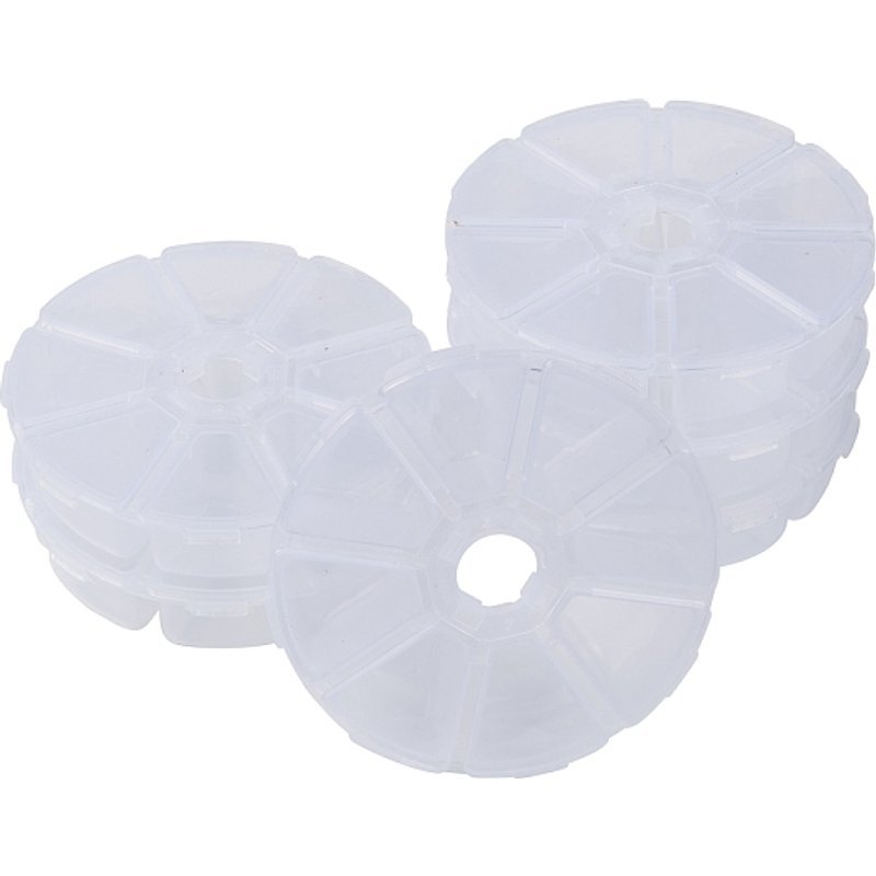 Plastic Bead Containers with 8 Compartments, Flip Top Storage — Jewelry Display & Storage