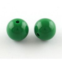 Perles Acryliques Chunky Bubblegum Rondes, Vert Mer, 20mm, 105pcs — Perles à bijoux