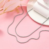 Collier en chaîne torsadée unisexe en acier inoxydable 304 résistant à l'oxydation — Collier pendentif