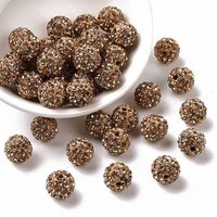 Perles Pave Disco Ball, Perles en argile polymère, Topaze Colorado Clair — Perles à bijoux