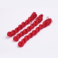 Nylon Jewelry Cord for Custom Woven Bracelets, FireBrick, 1mm
