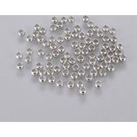 Perles à sertir en laiton Rondelle Platine 3mm Trou 2mm — Perles à bijoux