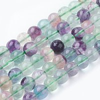 Natural Fluorite Beads Strands, Grade A, Round, 8mm — Jewelry Beads