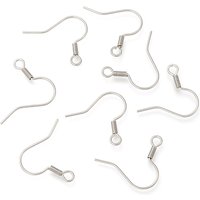 316 Surgical Stainless Steel Earring Hooks with Horizontal Loop — Jewelry Findings