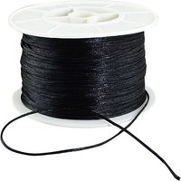 Round Nylon Rattail Satin Cord for Chinese Knot Making, Black — Chains, Wire & Cord