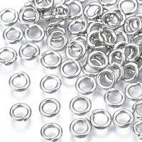 Anneaux Brisés Ronds en Laiton Plaqué Platine 120pcs — Accessoires pour bijoux