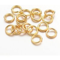 90pcs Anneaux Brisés en Laiton Doré, Sans Cadmium, 18 Gauge — Accessoires pour bijoux