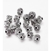 Perles Intercalaires en Alliage Argent Antique de Style Tibétain