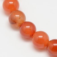 Brins de perles en carnelien naturel, rondes, grade A, 10 mm, 15 pouces — Perles à bijoux