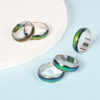 Anneaux d'humeur en laiton, 12 couleurs changeantes, tailles variées — Bijoux fantaisie