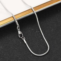 Collier en Chaîne Serpentine en Acier Inoxydable 316 Résistant à l'Oxydation de 1,5 mm — Collier pendentif