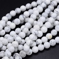 Round Natural Howlite Bead Strands, 8mm, 15 inch, 45-47pcs — Jewelry Beads