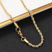 304 Stainless Steel Rope Chain Necklace with Lobster Claw Clasp, 23.7 inch — Pendant Necklace