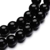 Black Glass Round Bead Strands, 4mm, 75-80pcs per Strand — Jewelry Beads