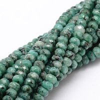Dyed Natural Malaysia Jade Rondelle Beads Strands, Cadet Blue, 14 inch — Jewelry Beads