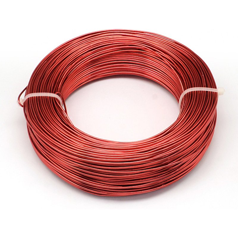 Fil en Aluminium Anodisé Flexible pour Fabrication de Bijoux, Rouge, 20 Gauge — Chaînes, fils et cordons