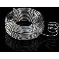Fil en aluminium anodisé rond pour bricolage de bijoux, argent — Chaînes, fils et cordons