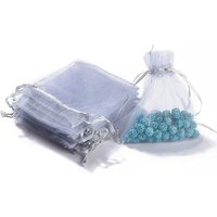 Sacs en organza avec cordon pour potpourri, gris clair — Rangement et présentation