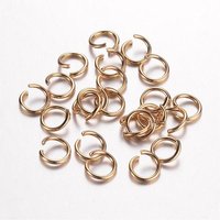 Anneaux Brisés Ouverts en Acier Inoxydable 304, Dorés, 18 Gauge, 7mm — Accessoires pour bijoux
