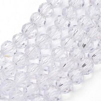 Brins de perles en verre transparent, imitant le cristal autrichien, 6mm — Perles à bijoux