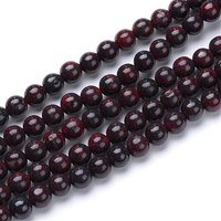 Brins de perles de sang naturel, pierre héliotrope, rond 4-4,5mm — Perles à bijoux