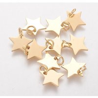 Charm étoile en acier inoxydable 304 plaqué or 18K — Breloques et pendentifs