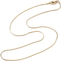 304 Stainless Steel Square Snake Chain Necklace with Lobster Claw Clasp