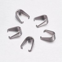 Bails à clipser en acier inoxydable 201, résistant à l'oxydation, 9x7.5x4mm — Accessoires pour bijoux