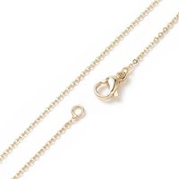 Collier en Chaîne en Laiton avec Fermoir à Mousqueton, Plaqué Or 18K — Collier pendentif