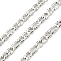 Chaînes Figaro en Acier Inoxydable 304, Non Soudées, Rouleau de 32.8 Pieds