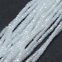 Electroplate Glass Beads Strands, AB Color Plated, Faceted Rondelle — Jewelry Beads