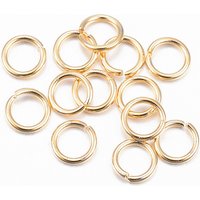 304 Stainless Steel Open Jump Rings, 18K Gold Plated, 22 Gauge — Jewelry Findings