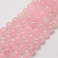 Brins de perles en quartz rose naturel, ronds, teintés, 4mm, 15 pouces — Perles à bijoux