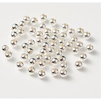 Perles rondes en argent sterling 925, 3x2.5mm, trou : 1mm — Perles à bijoux