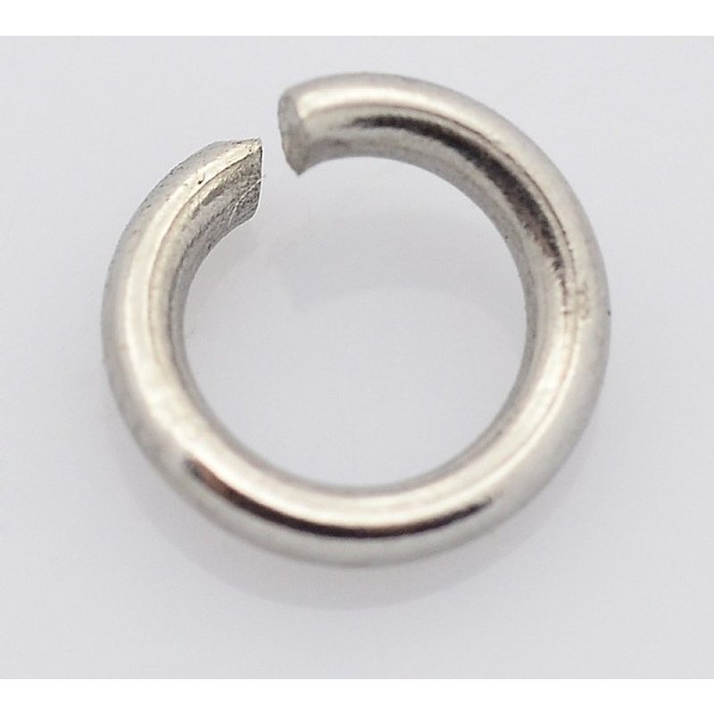 Anneaux ouverts en acier inoxydable 304, 8x1.5mm, résistant au ternissement — Accessoires pour bijoux