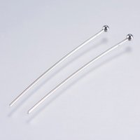 Épingles à tête ronde en acier inoxydable 304, résistant à l'oxydation, 40x0.5mm — Accessoires pour bijoux