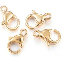Attaches de homard en acier inoxydable 304, plaqué or 18K — Accessoires pour bijoux
