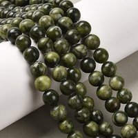 Brins de perles en jade Xinyi naturel, rond 8mm, 45pcs — Perles à bijoux