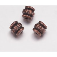 Perles en alliage de style tibétain, sans plomb, sans nickel, forme baril — Perles à bijoux