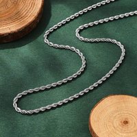 Collier en Chaîne Torse en Acier Inoxydable 304 17,7 pouces — Collier pendentif