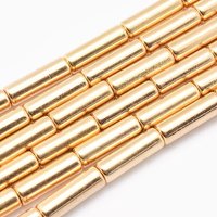 Electroplate Synthetic Hematite Beads Strands, Light Gold Plated — Jewelry Beads