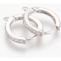 Trouvailles de boucles d'oreilles huggie en zircone cubique micro pavé en laiton — Accessoires pour bijoux