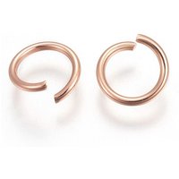 Anneaux Brisés en Acier Inoxydable 304, Rose Gold, 18 Gauge, 8mm — Accessoires pour bijoux