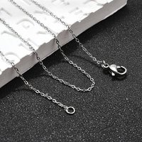 Non-Tarnish 304 Stainless Steel Cable Chain Necklace 17.71 inch — Pendant Necklace